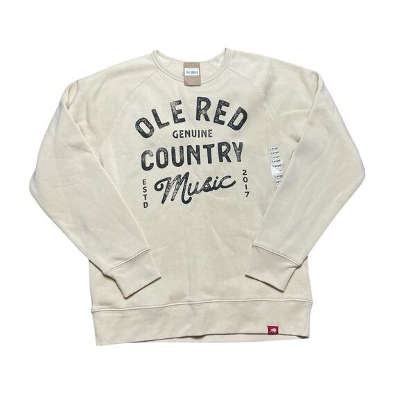Ole Red Long Sleeve Harmon Crewneck Sweatshirt Size Large - Picture 2 of 10
